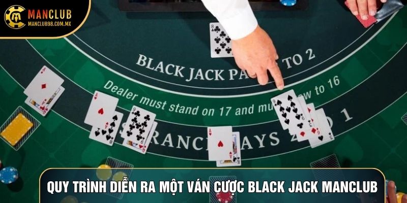Quy trình diễn ra một ván cược Black jack Manclub Quy trình diễn ra một ván cược Black jack Manclub
