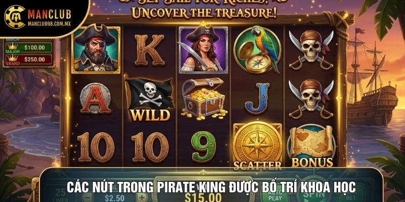 Các nút trong Pirate king được bố trí khoa học Các nút trong Pirate king được bố trí khoa học